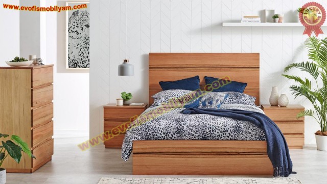 Kiraz Modern Yatak Karyola Takımı Lüks Modern Yatak Odası
