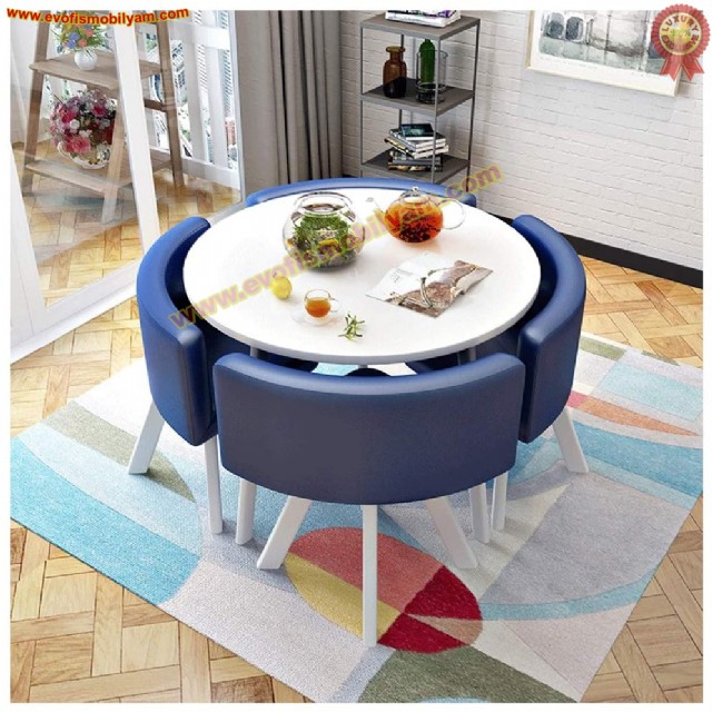 Yuvarlak Masa Sandalye Takımı Özel Tasarım Lüks Mutfak Balkon